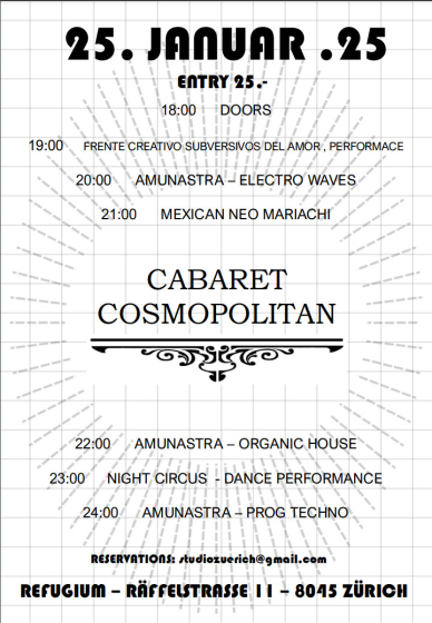 Cabaret Cosmopolitan Flyer